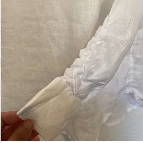 Maave white linen button up shirt- Reg $98 - Picture 7 of 7
